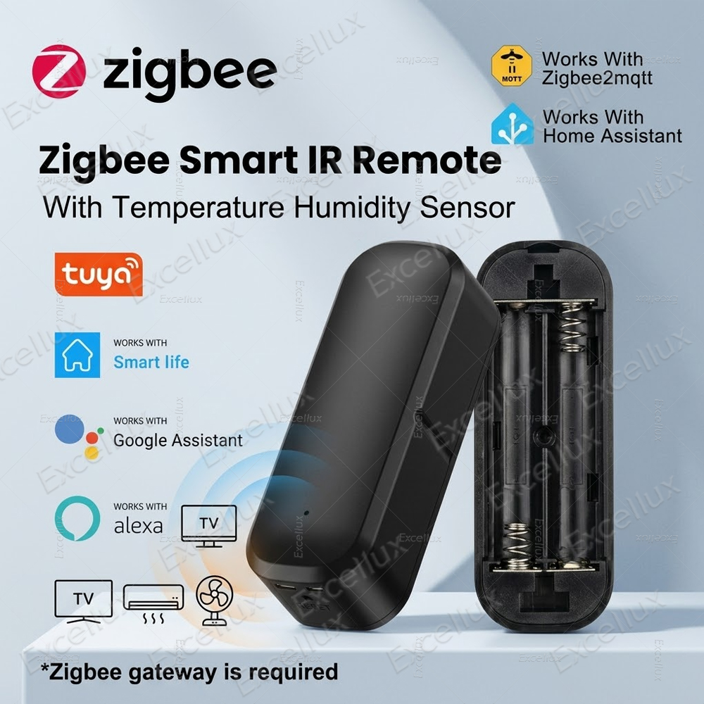 Ir Remote Module - ซิกบี ไร้สาย ไออาร์รีโมทคอนโทรลอินฟราเรดไร้สายแบบสากลสำหรับทีวีเครื่องปรับอากาศระบบอัตโนมัติทำงานร่วมกับสมาร์ทไลฟ์ TUYA Z2M