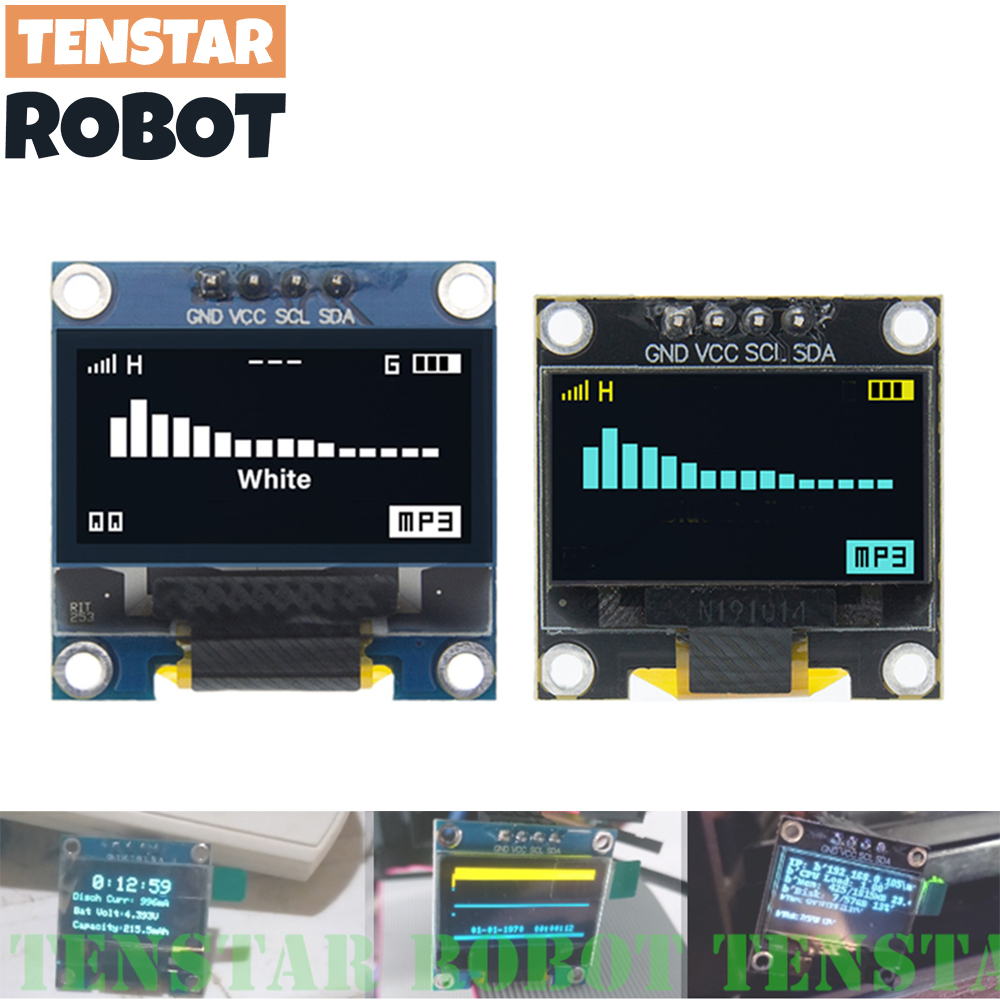 Oled Display 0.96 - TENSTAR 0.96 นิ้ว OLED SSD1306 สีขาว/สีฟ้า/สีเหลือง