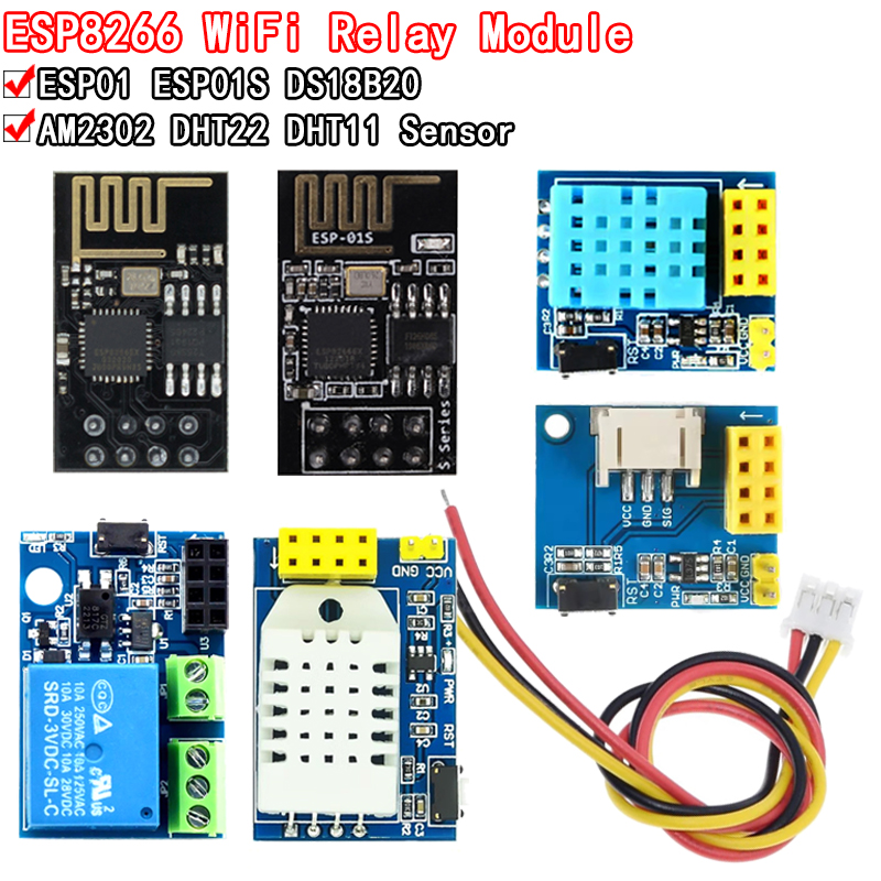 Dht11 - ESP8266โมดูลรีเลย์ WiFi 5V DHT11 DS18B20 RGB