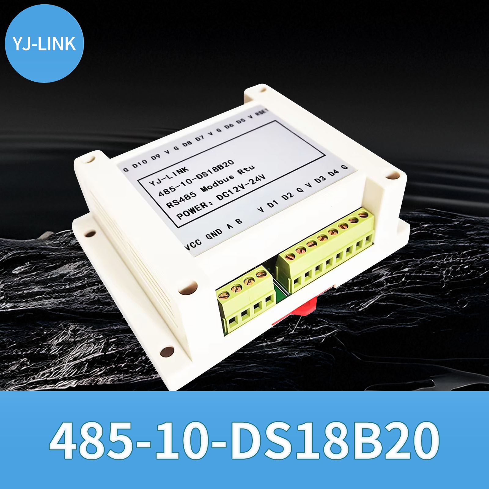 Ds18B20 - โมดูลควบคุมอุณหภูมิ DS18B20 10ch RS485การสื่อสาร MODBUS RTU
