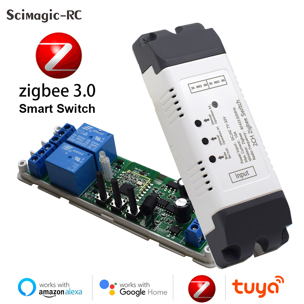 Relay Module 4 Channel - Tuya ZigBee รีโมทคอนโทรลสมาร์ท Switch1ch 4ch 2Ch