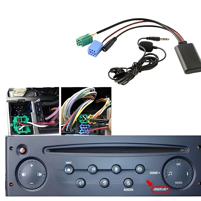 Microphone Module - โมดูลบลูทูธ 5.0 สำหรับรถยนต์ สายอะแดปเตอร์ Aux 6