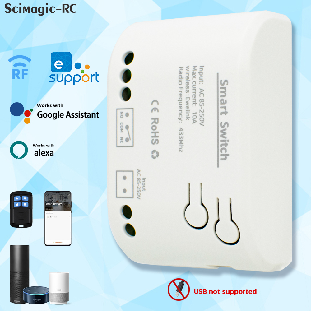 Ir Remote Module - EWelink WiFi โมดูลรีเลย์สวิตช์เปิด-ปิดประตูโรงรถอัจฉริยะ ระบบบ้านอัตโนมัติ DC7-32V AC220V