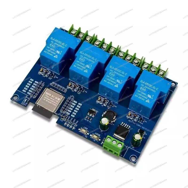 Relay Module 4 Channel - 4 ช่อง 30A ไวไฟบลูทูธรีเลย์โมดูล DC7-28V/5V ESP32-WROOM