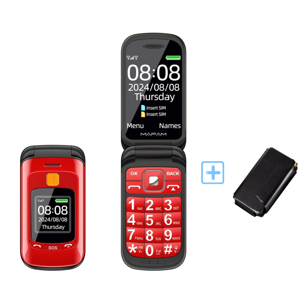 Tft Display 2.4 - โทรศัพท์มือถือ Mafam F899 รุ่น Senior แบบฝาพับ