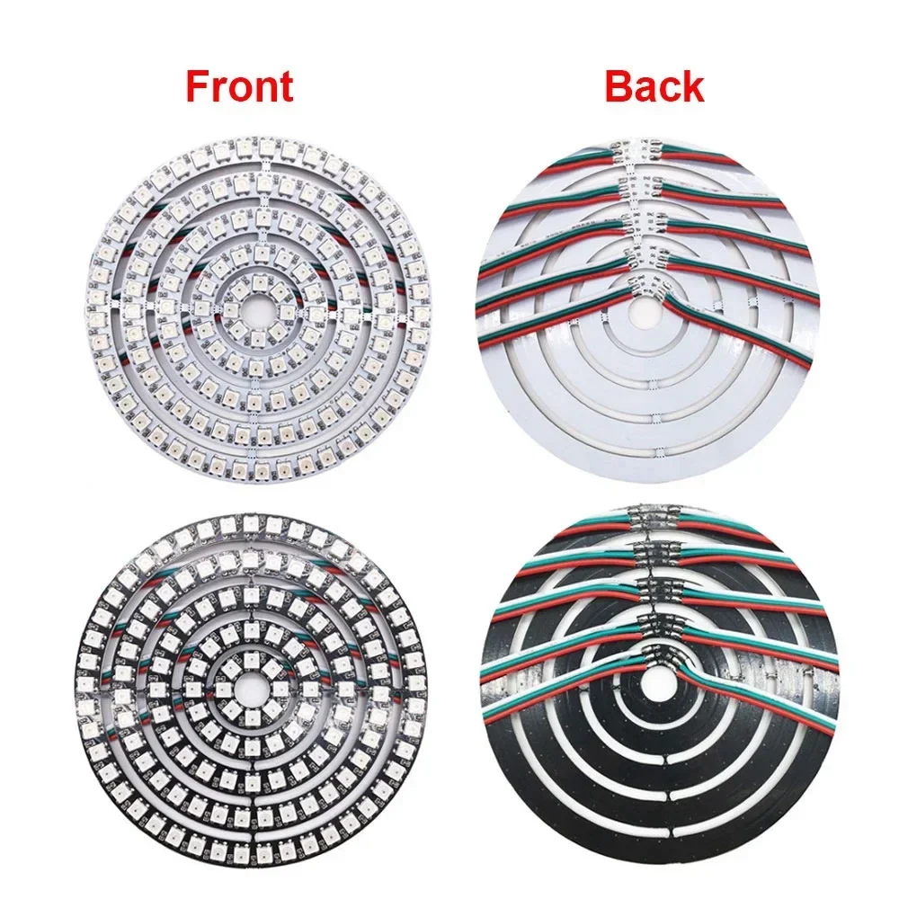 Ws2812B - WS2812B ชุดวงแหวนไฟ LED RGB ที่สามารถตั้งค่าแอดเดรสได้แยกกันและตัวควบคุมเพลงบลูทูธแบบ USB