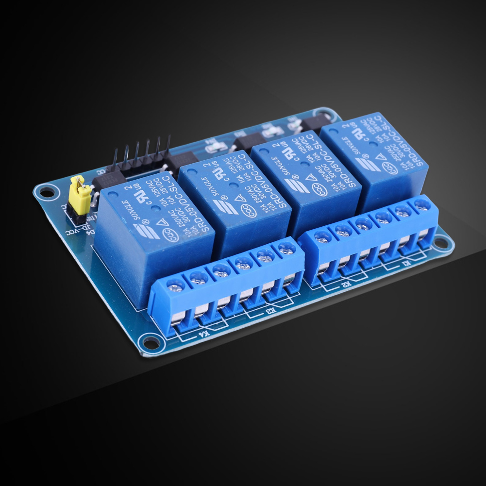 5V 12V 4 ช่องรีเลย์บอร์ดพร้อมร - Relay Module 4 Channel บทวิจารณ์และราคา