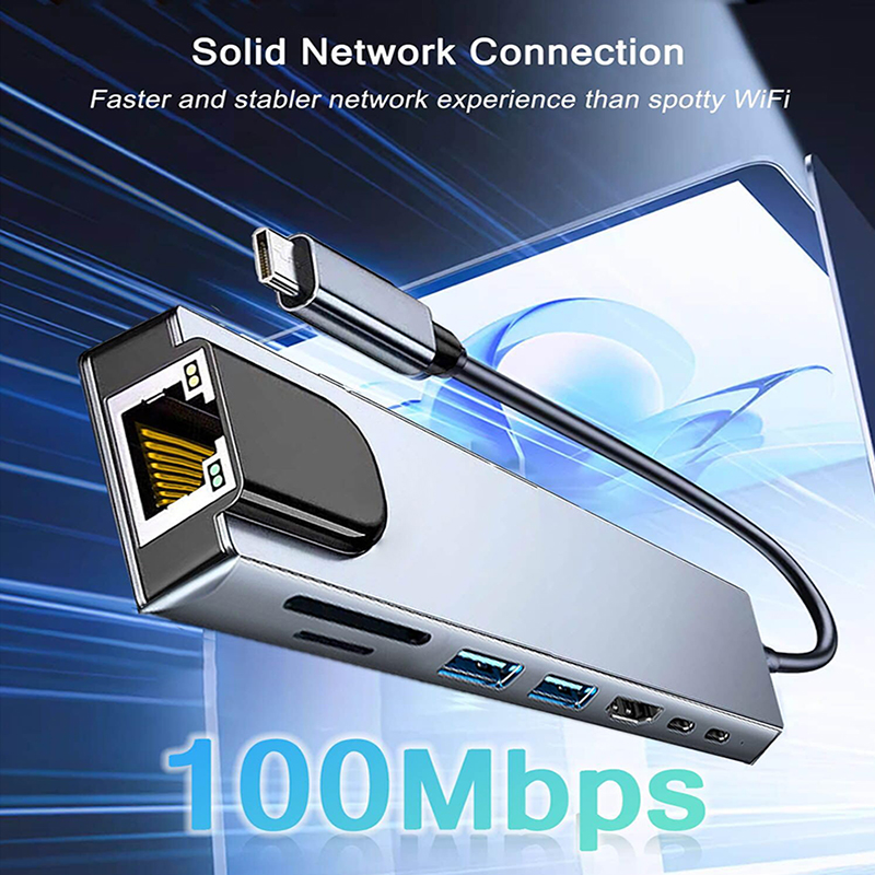 8 In 1 USB Type C Hub สําหรับ  - Sd Card Module บทวิจารณ์และราคา