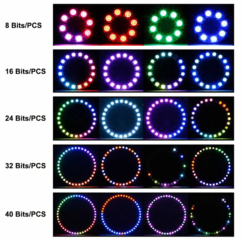 หลอดไฟ LED อัจฉริยะ SMD5050 RG - Ws2812B บทวิจารณ์และราคา