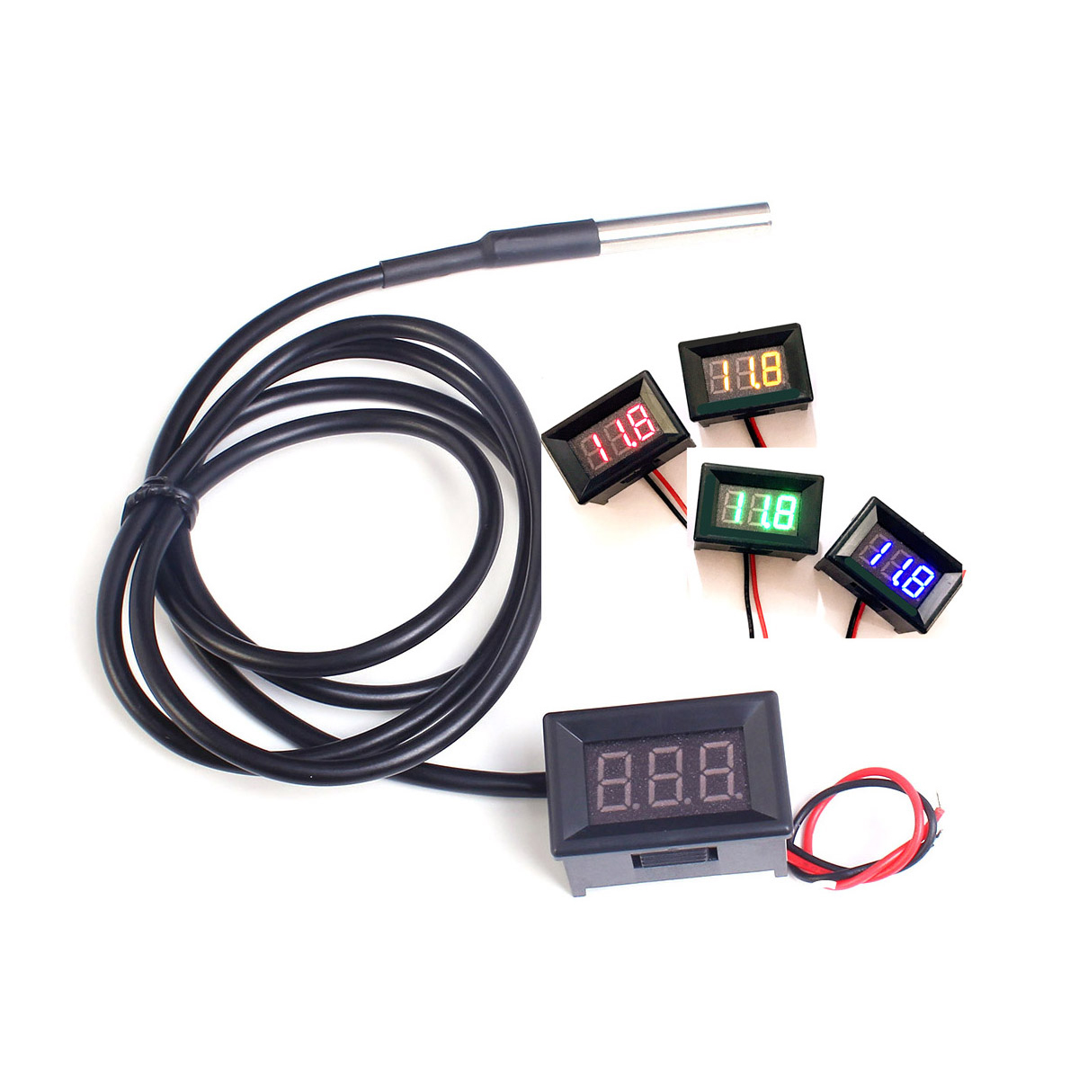 DC 12V 24V DS18b20 LEDดิจิตอลเ - Ds18B20 บทวิจารณ์และราคา