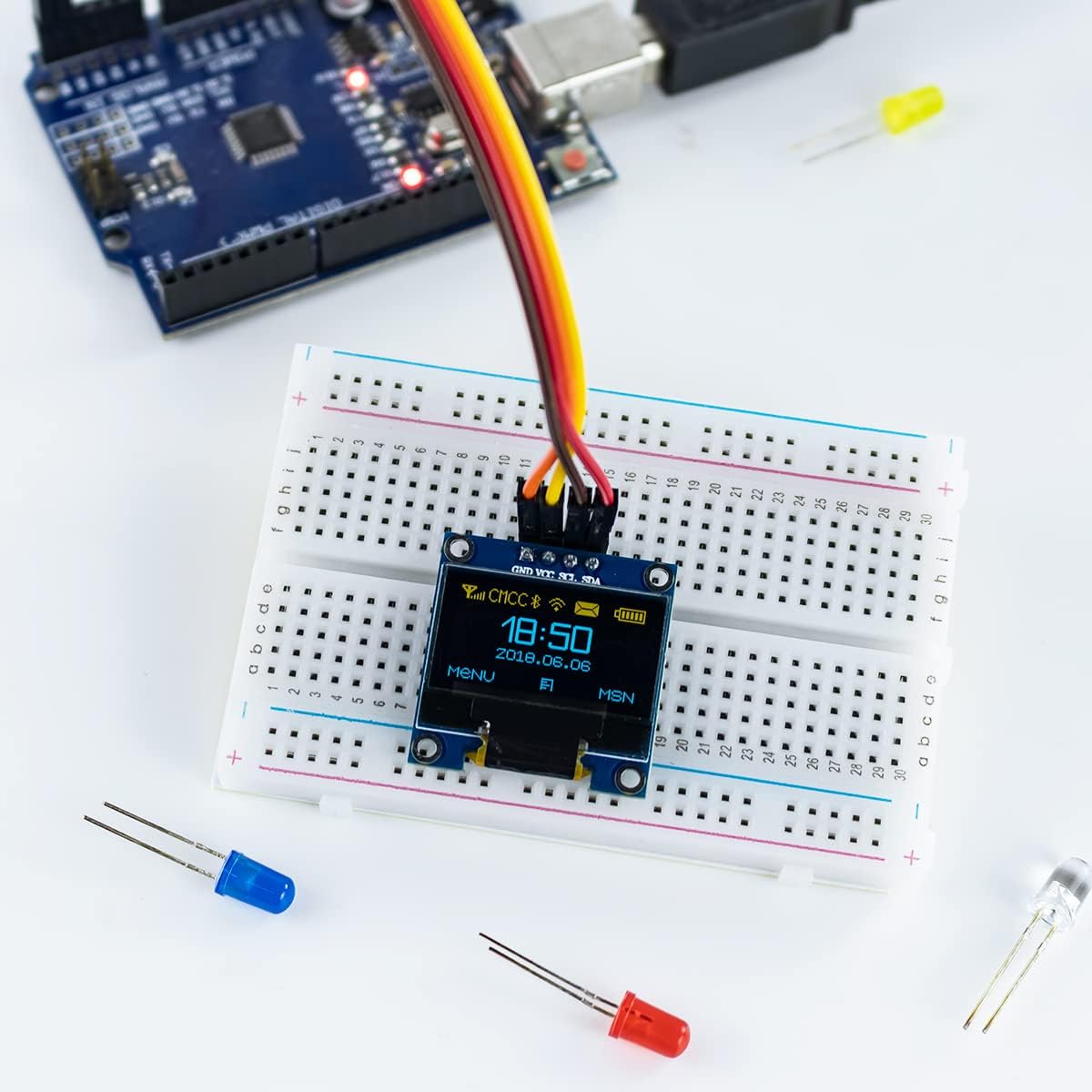 5 Pcs 0.96 นิ้ว OLED I2C IIC โ - Ssd1306 บทวิจารณ์และราคา