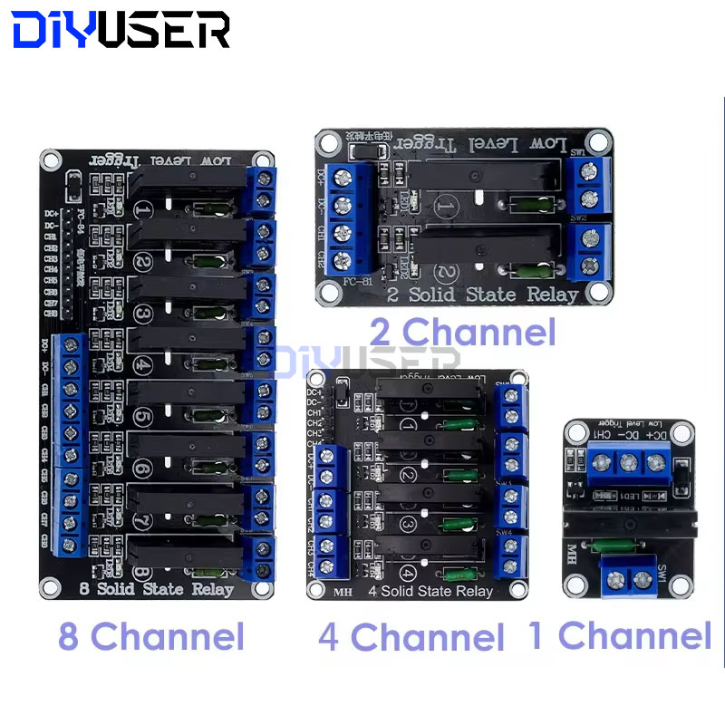 DIYUSER 5V 1 2 4 8 ช่อง SSR G3 - Relay Module 4 Channel บทวิจารณ์และราคา