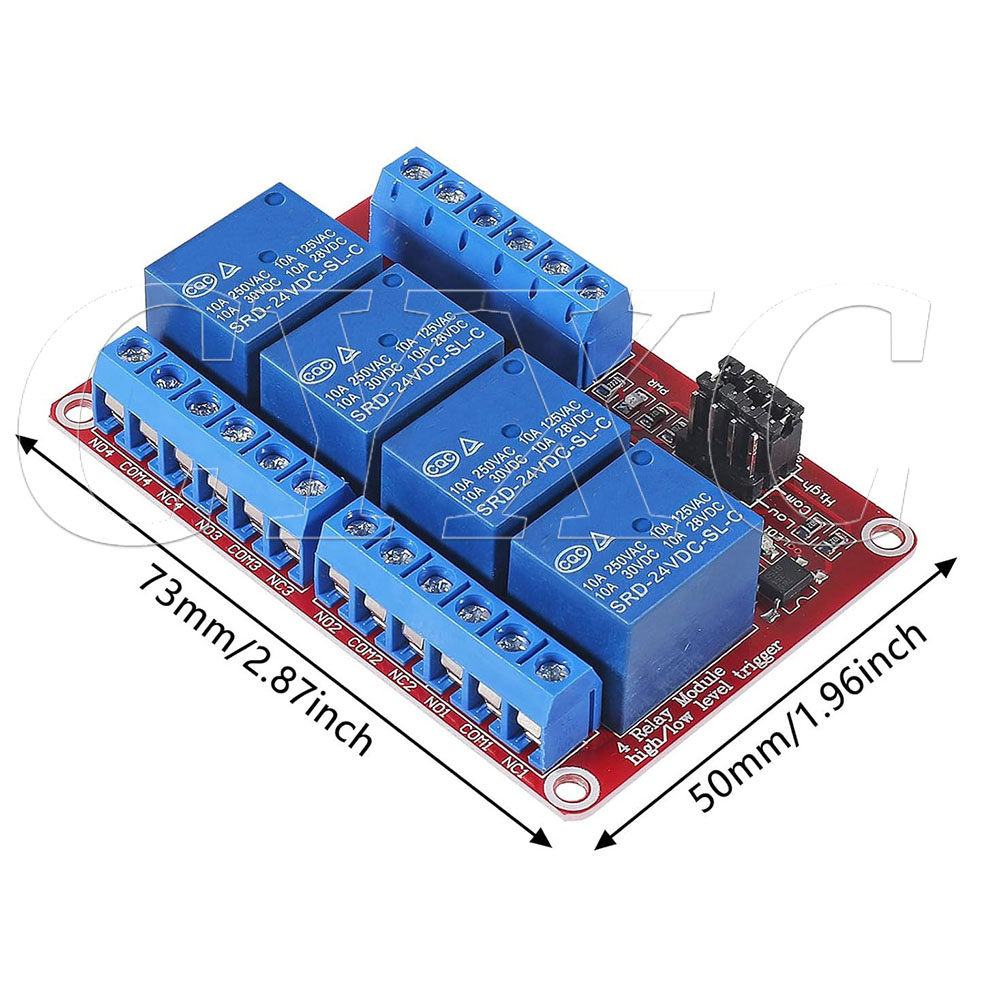 4 ช่อง 5V 12V 24V รีเลย์โมดูล  - Relay Module 4 Channel บทวิจารณ์และราคา