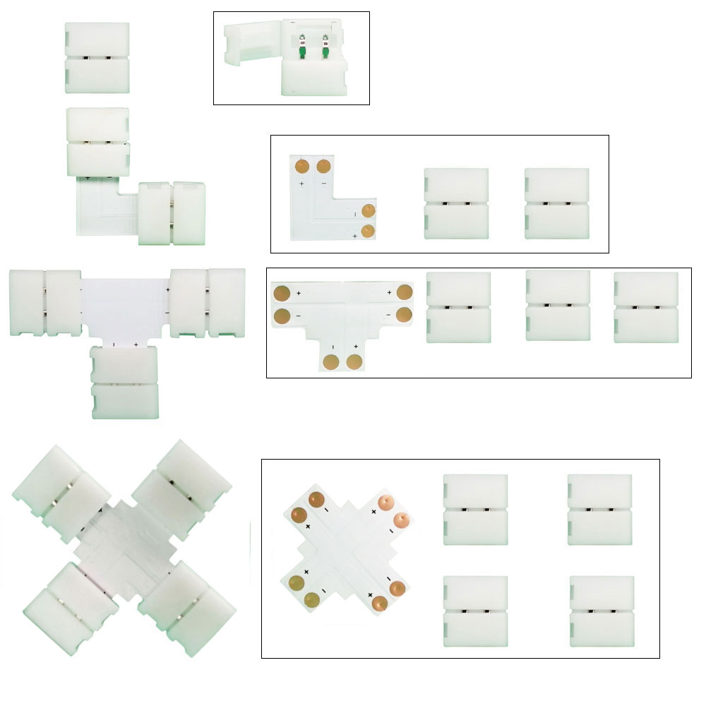 5PCS 10mm L/T/X Shape Connecto - Ws2812B บทวิจารณ์และราคา