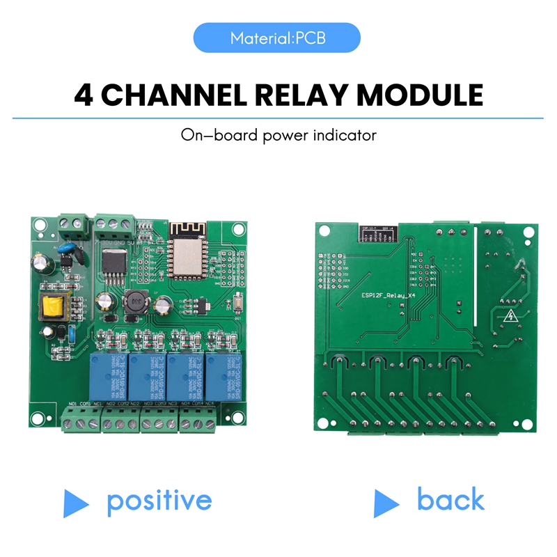 ESP8266 ไร้สาย WIFI 4 ช่องรีเล - Relay Module 4 Channel บทวิจารณ์และราคา