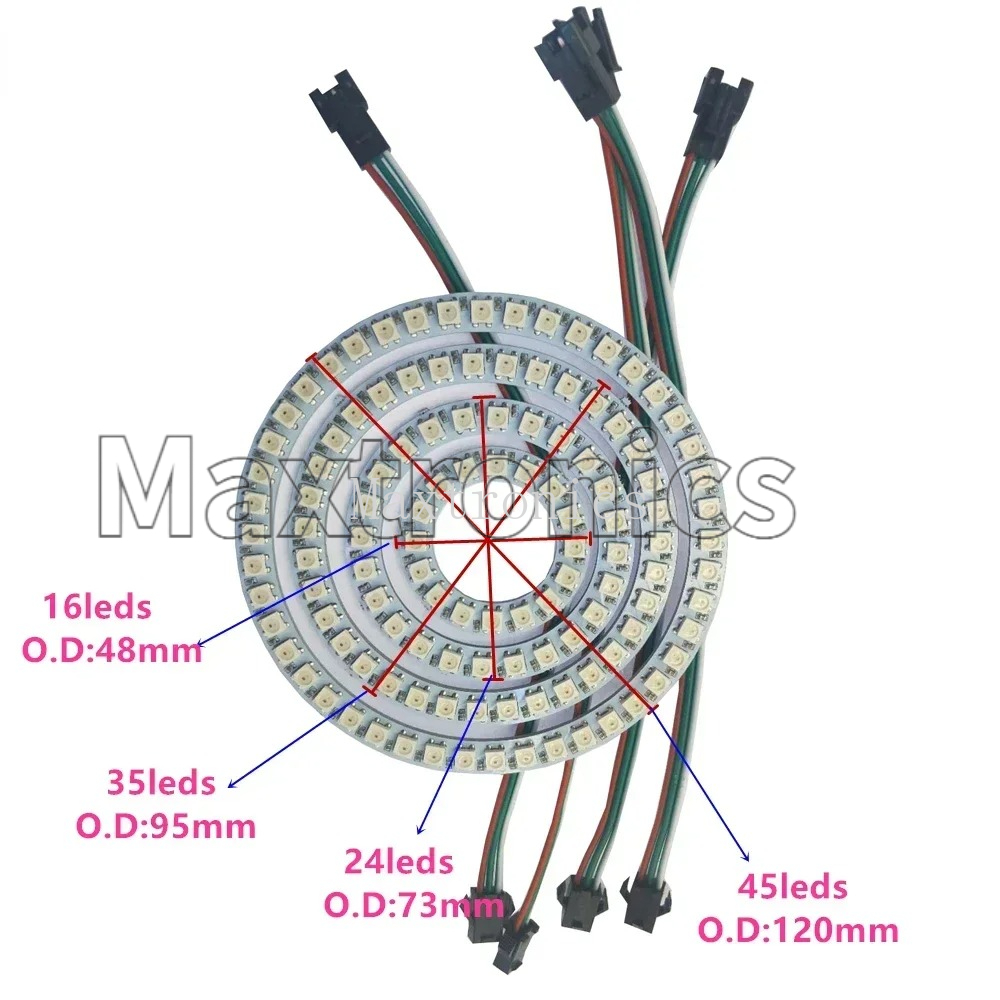 WS2812B FCOB RGB แอลอีดีริง 18 - Ws2812B บทวิจารณ์และราคา