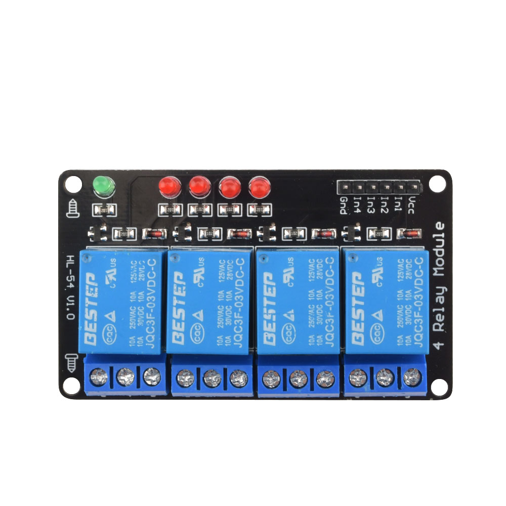 โมดูลรีเลย์ส่องสว่างแบบทริกเกอ - Relay Module 4 Channel บทวิจารณ์และราคา